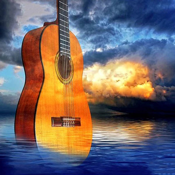 DIY 5D guitar Diamond Painting Full Drill with Number Kits Home and Kitchen Fashion Crystal Rhinestone Cross Stitch Embroidery Paintings Canvas Pictu