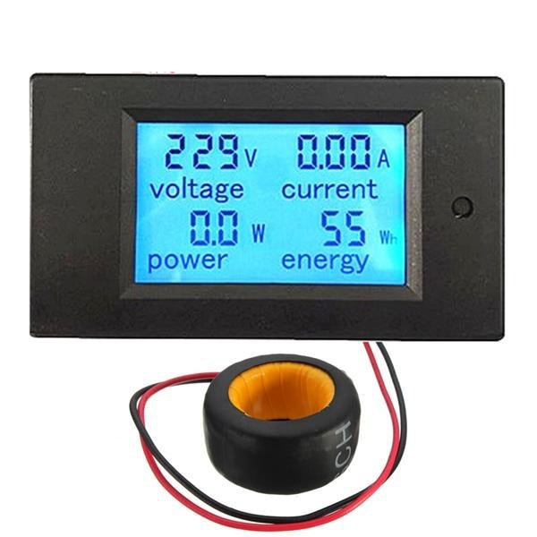 100A 22000W Power Monitor Module AC Meter Panel 45-65Hz Tension d'essai AC 80-260V