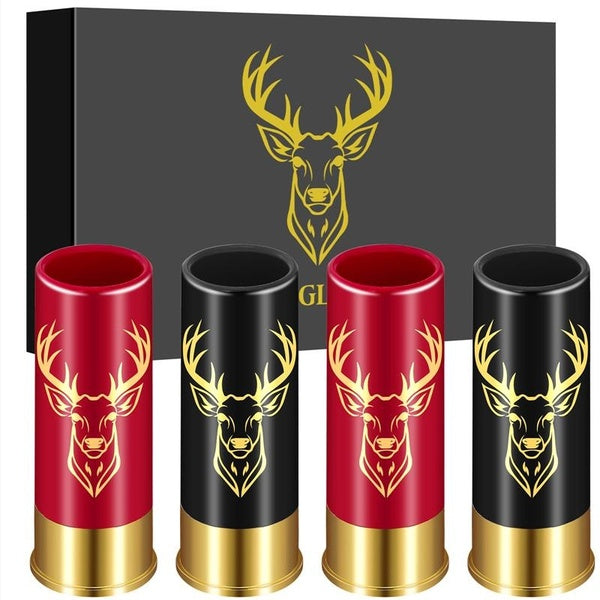 1-2-4pcs Set Deer Elk Shot Cups Plastic Shot Glasses Small Wine Cup for Bar Pub Club Restaurant Whiskey Tequila Drinkware