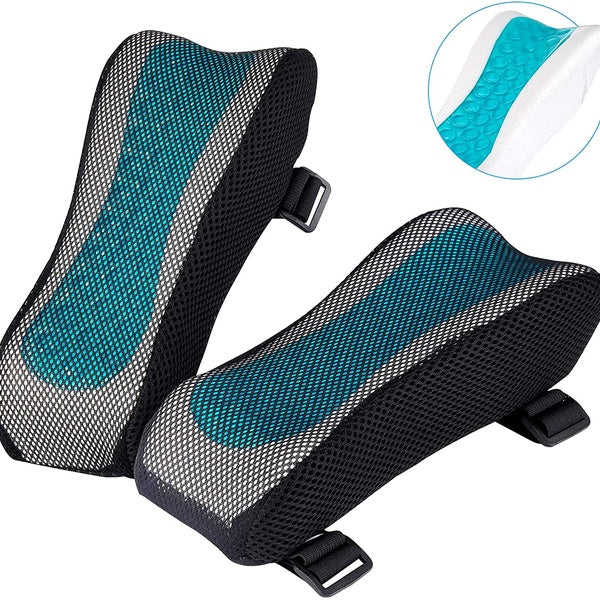 Ergonomic Armrest Pads- Office Chair Arm Rest Cover Pillow - Elbow Support Cushion for Computer, Gaming and Desk Chairs (Set of 2)