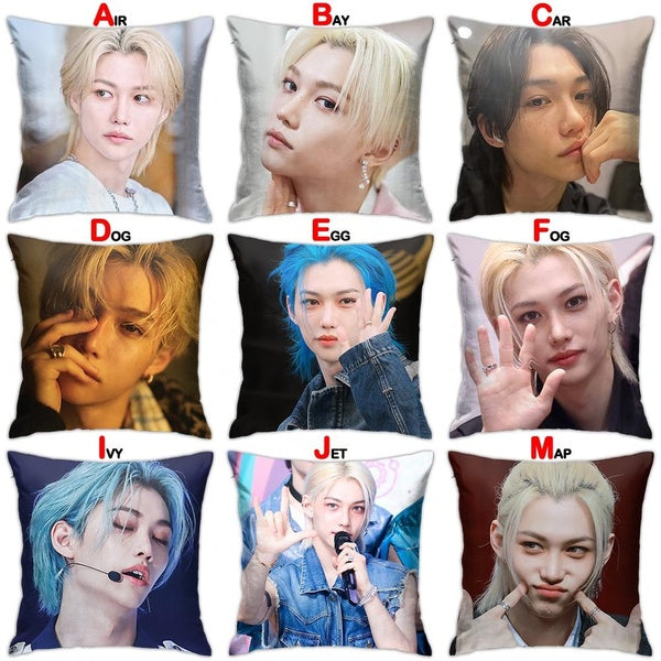 Felix Stray Kids Throw Pillow Case Cover Square Pillow