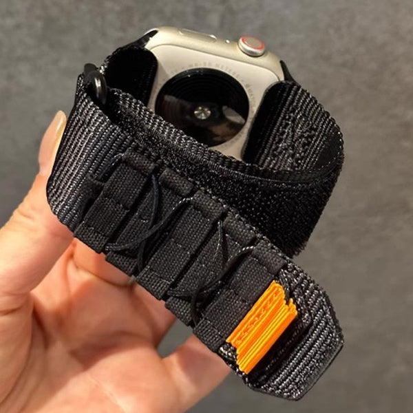 Nylon Band for Smart Watch Ultra 2-Ultra 49mm 9 8 7 45mm 41mm for Smartwatch Series SE 6 3 5 4 2 1 44mm 40mm 42mm 38mm, Sport Men Watchband Strap Bra