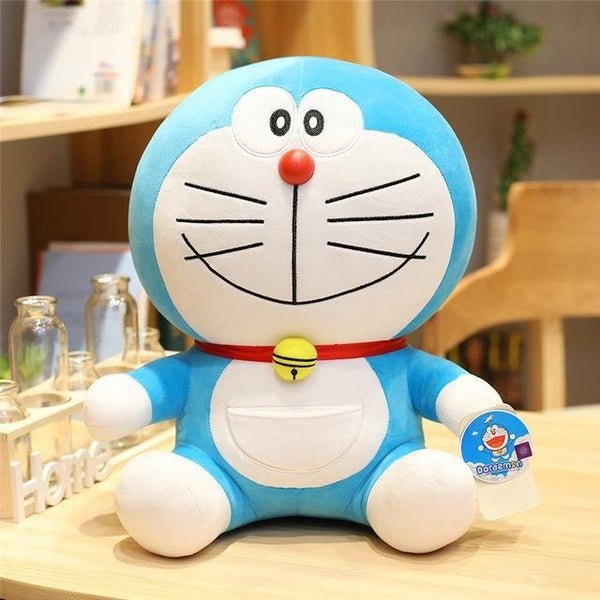 Hot Anime Stand Doraemon Plush Toys Cute Cat doll Soft Stuffed Animals Pillow Baby Toy For Kids Gifts Doraemon Figure