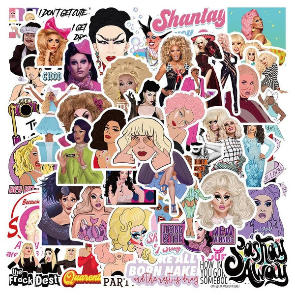 10-50Pcs American Drag Show RuPauls Drag Race Sticker Graffiti Kids Toy Skateboard Car Motorcycle Bicycle Sticker Decals