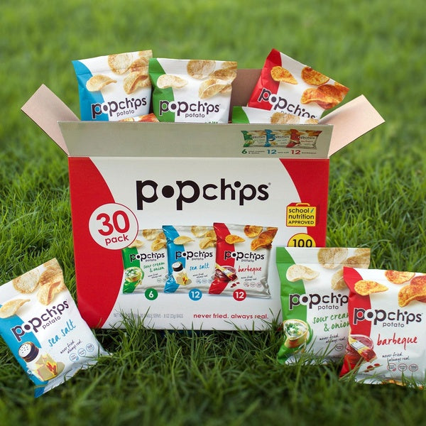Popchips Variety Pack Chips, 0.8 oz, 30 pk