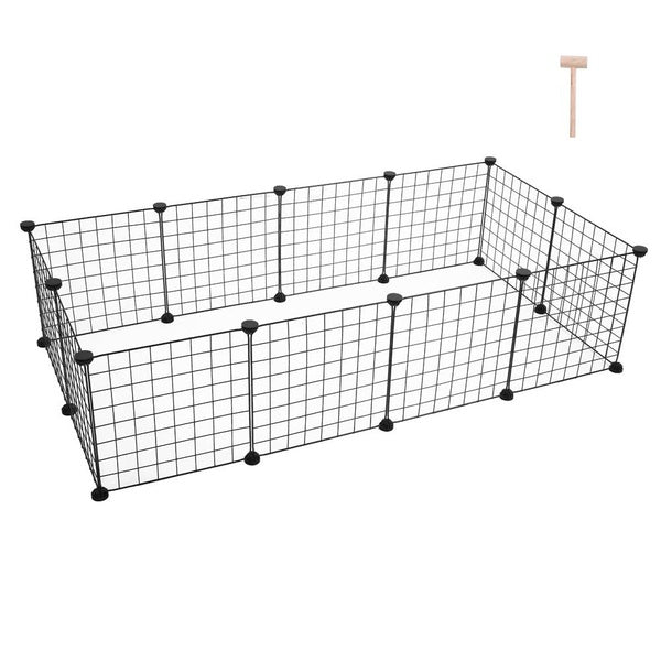 Small Animal Cage Indoor Portable Metal Wire Yard Fence for Small Animals, Guinea Pigs, Rabbits