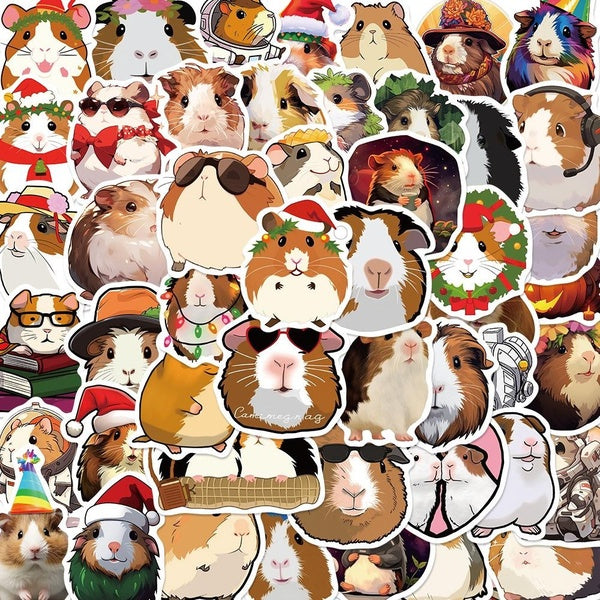 10-50 Cute Cavy Stickers Guinea Pig Graffiti Stickers for DIY Luggage Laptop Skateboard Motorcycle Bicycle Stickers