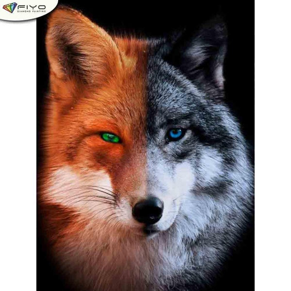 FIYO Fox DIY 5D Diamond Painting Full Drill with Number Kits Maison et Cuisine Mode Point De Croix Broderie Peintures Toile Photos Décoration Murale