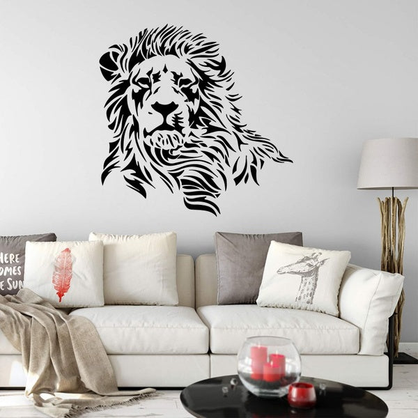 Large Lion Africa Animal Wall Sticker Bedroom Kids Room Predator Animal Tribal Zoo Wall Decal Nursery Vinyl Home Decor