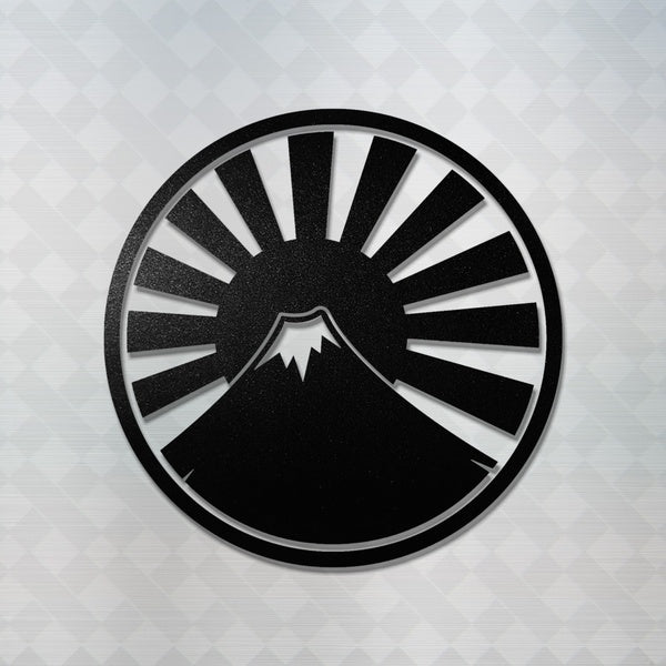 2pcs Details about JDM Rising Sun Mt Fuji Badge Vinyl Decal Sticker - Car Window Racing Japan Flag