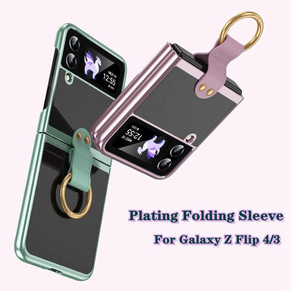 Pour Samsung Galaxy Z Flip 4 3 Placage Manches Pliantes Couverture de Téléphone Transparent Pare-chocs Antichoc Retour Cas Pour Samsung Z Flip 4 3 Z