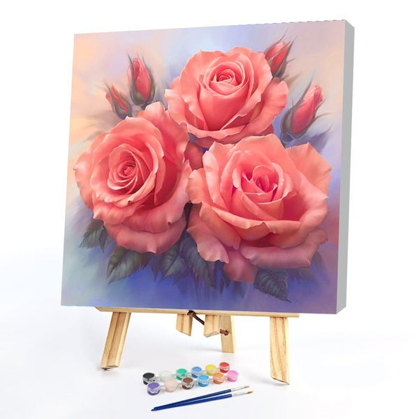 FIYO Flower Diy Paint by Numbers Kits for Adults and Kids Beginner on Canvas Fashion Oil Painting Wall Art for Gift( No Frame )