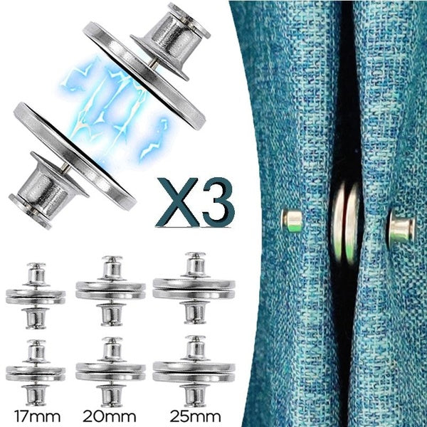 3 Pairs Magnetic Curtain Button Adjustment Magnet Detachable Buckle Nail Free Button Window Screen Decorative Room Accessories