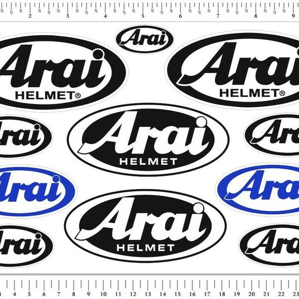 Motorcycle Stickers Arai Helmet Sponsor Logo 11 Laminated Decals Moto Bike for Suzuki Honda Kawasaki Ducati Yamaha
