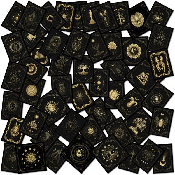 10-25-52PCS Mystic Tarot stickers tarot card graffiti Stickers for DIY Luggage Laptop Skateboard Motorcycle Bicycle Stickers
