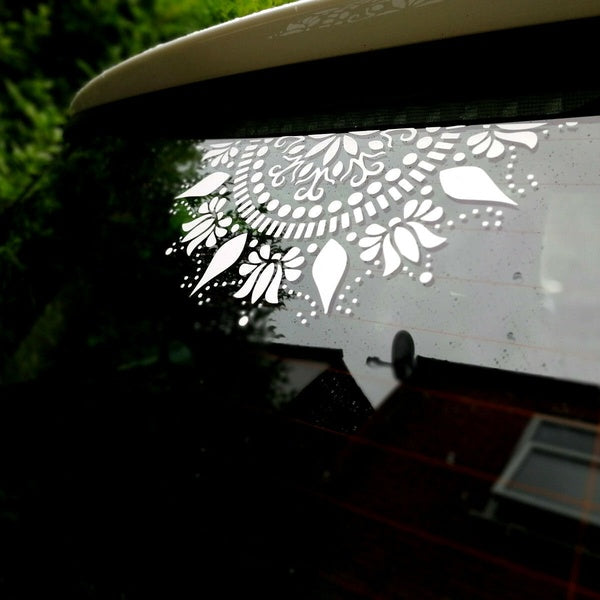 Mandala Lotus Flower decal Laptop Sticker Car truck Bumper Window Door Cup Sign Logo Vinyl Decal