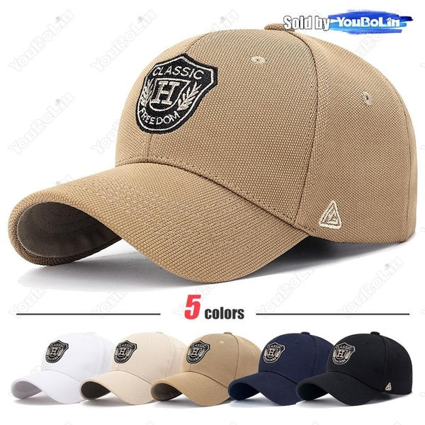 Nouveau coton de haute qualité Hard Top Casquette de baseball Élastique Ananas Tissu Matériel Fil d'Or Broderie Artisanat H Lettre Design Style Papa
