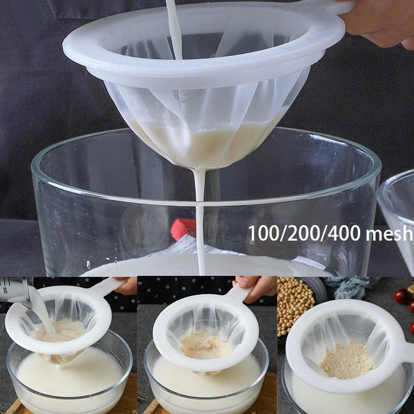 Soy Milk Filter Fruit and Vegetable Juice Sieve Wine Filter Gauze Ultra-Fine High-Density Filter Bag Separator Screen 100 200 400 Mesh