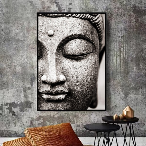Buddha Statue Wall Art Canvas Paintings Abstract Buddha Posters And Prints Buddhism Decorative Wall Pictures For Home Wall Decor