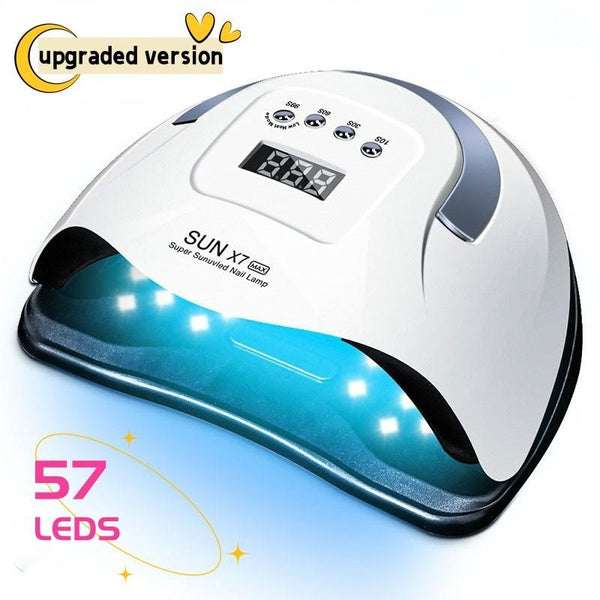 220W X7MAX LED UV Lamp for Manicure Nail Lamps 57 LEDs Nail Dryer for Curing UV Gel Varnish Nail Tools With Sensor LCD Display