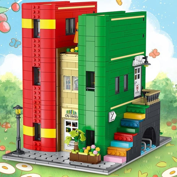 New MOC 2143pcs Library Model Building Block Brick Educational Assembly Toy Children Boy Gift