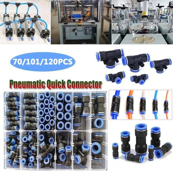 120-101-70PCS 4-16mm Pneumatic Quick Connectors Fittings Tube Straight Push in Connectors Air Tube Joint Coupler