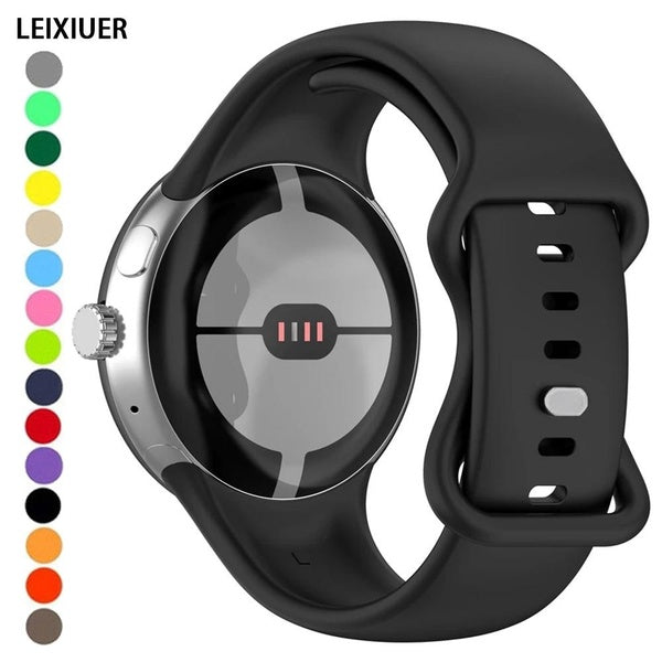 LEIXIUER Silicone Strap for Google Pixel Watch 1-2 Band No Gap Sport Watchband Wrist Bracelet Accessories for Pixel Watch Active Band(1 Pcs Band) Matron Inn