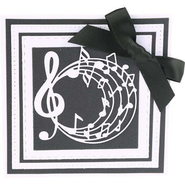 DIY 87x88mm Musical Flourish Metal Cutting Dies Stencil Scrapbooking Photo Album Embossing Paper Cards Making Craft