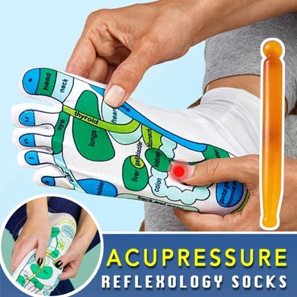 Useful Acupressure Reflexology Socks Physiotherapy Massage Relieve Tired Feet Reflexology Socks Foot Point Sock 2 Size