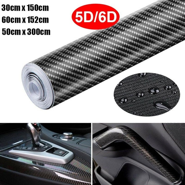 6D-5D Carbon Fiber Bubble Free Stretchable Car Vinyl Film Sticker 300 x 50cm-60 x 152cm-50 x 300cm