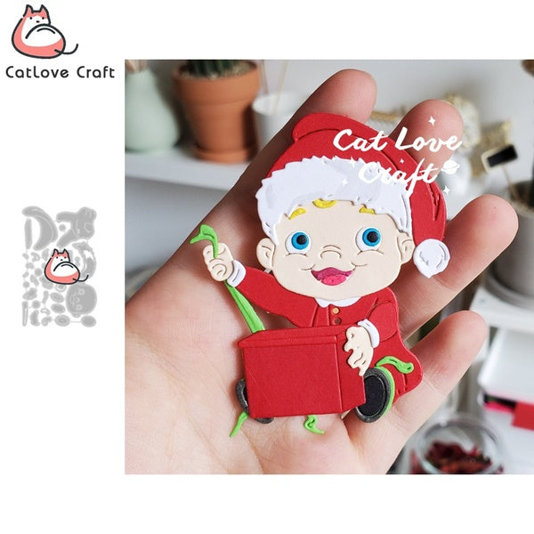 Catlove noël enfant métal coupe matrices Scrapbooking moule pochoir découpes fabrication de cartes bricolage artisanat gaufrage nouvelles matrices po