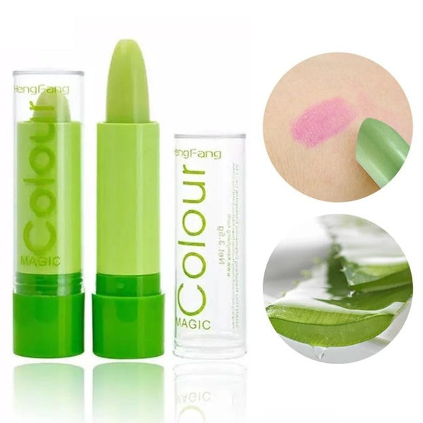 4Pcs-Sets Moisture Lip Balm Aloe Vera Natural Lip Balm Temperature Color changing Makeup Lipstick Long Lasting Cosmetics