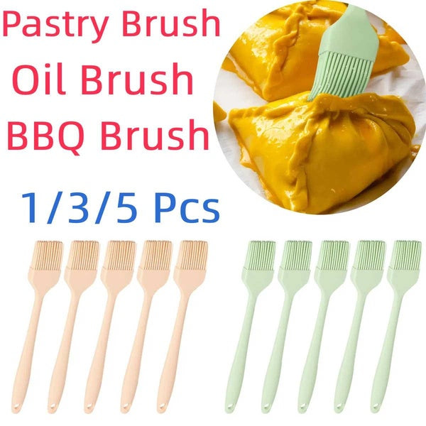 Silicone Basting Brush Oil Brush Pastry Brush Baking Brush Grill Brush Cake Tool For Bakeware BBQ Grill Accessories Kitchen Accessories 1-3-5 Pcs