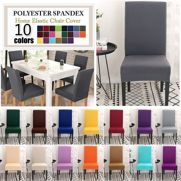 2025 New Upgrade 10 Colors 6-4-2-1pcs Chair Cover Detachable Thin Solid Stretch Chair Cover Banquet Seat Cover Washable Slipcovers Home Hotel Supplie