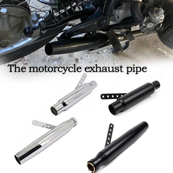 Motorcycle retro exhaust pipe modified horseshoe sound retro universal 38-45mm modified exhaust pipe silencer