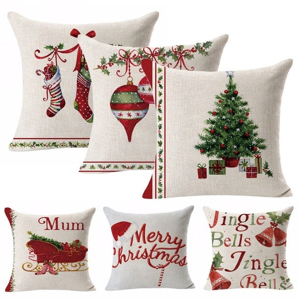 Christmas Fashion Pattern Series Pattern Pillowcase Square Pillowcase Home Office Decoration (45cm*45cm)
