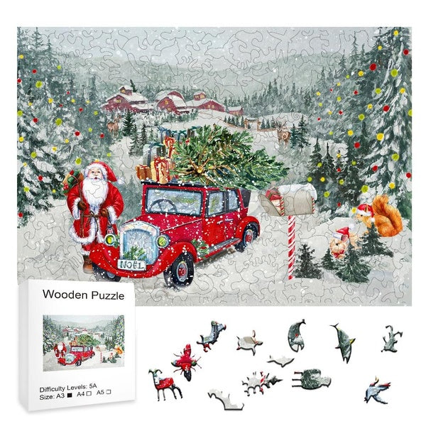 Cadeaux de Noël Puzzles en bois, meilleurs cadeaux pour la famille et les amis, bricolage fait à la main, cadeaux de vacances pour enfants et adultes