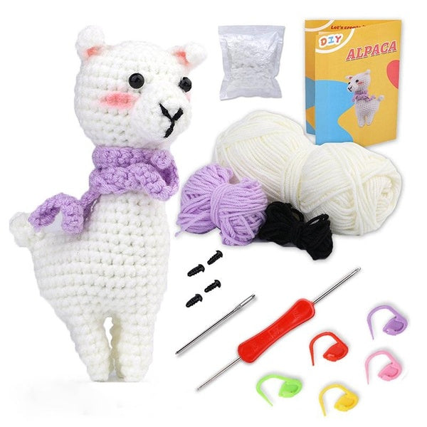 Crochet Kit for Beginners with Crochet Yarn,Amigurumi Crochet Starter Kit Step-by-Step Video Tutorials Instruction,Christmas Gifts for Her Him Daught