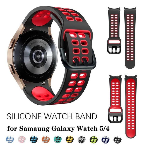 No Gaps Silicone Band for Samsung Watch 5 LTE 44mm Galaxy Watch 4 5 40mm 44mm 4 classic 46mm 42mm 5 Pro Bluetooth 45mm Strap Smartwatch Accessories