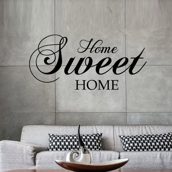 Home Sweet Home Wall Stickers Quote Home Decor Living Room Mural Bedroom