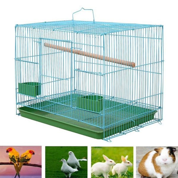 Nid d'oiseau Cage à oiseaux Gazon naturel Cage à oeufs Maison d'oiseau Petite cage pour perroquet Canari Ensemble avec bâton debout Bol d'eau Boîte à