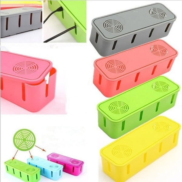 1PC Safety Cable Storage Box Wire Management Socket Tidy Organizer Home Room Container Cable Management Case Home Decor QA 197