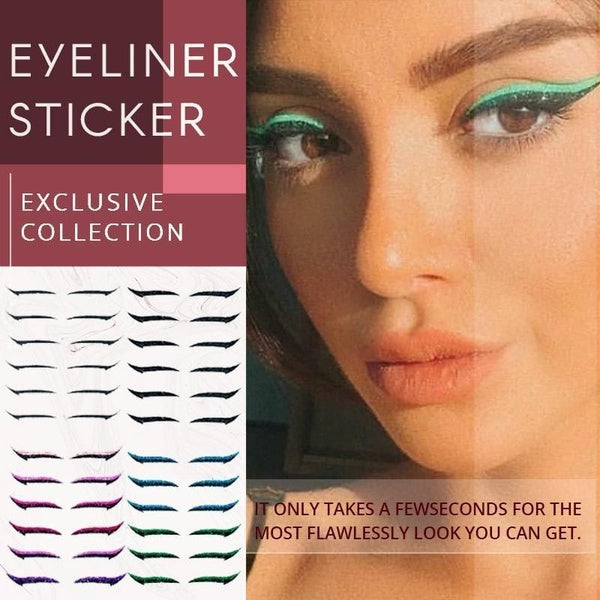 48pcs Ladies Fashion Eyelid Line Stick Reusable Eyeliner Stickers Cat Eye Makeup Double Eyelid Sticker Eyeliner Makeup Sticker