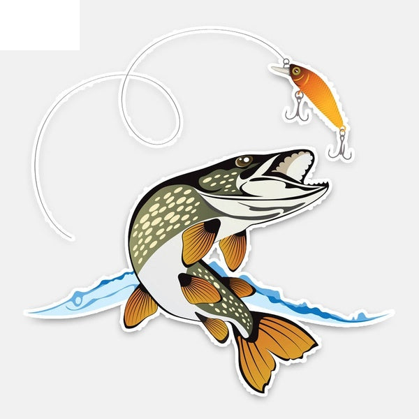 15 CM * 15 CM Intéressant Animal Poisson Car Styling Autocollant De Voiture PVC Decal Décoration