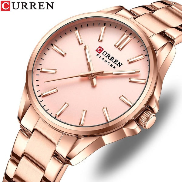 CURREN Simple montre à Quartz pour femmes marque de luxe élégant en acier inoxydable montre-bracelet dames étanche horloge lumineuse cadeau petite am