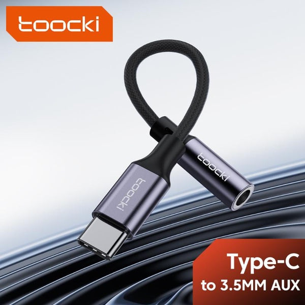 Toocki USB C vers jack 3,5 mm câble audio AUX 3,5 mm vers type C adaptateur de câble audio pour écouteurs pour Samsung Galaxy Huawei Xiaomi et autres