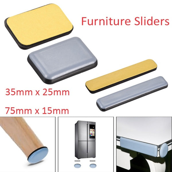 8-12-16-24Pcs Self-Adhesive Easy Move Furniture Table Slider Leg Pad Floor Protector Floor Slip Mat