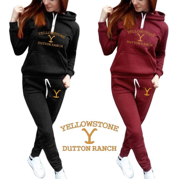 Hot Autumn Winter Fashion Womens Hoodie + Sweatpants 2-piece Sweat Suits Tracksuits Hooded Jogging Sports Suits Baseball Uniforms Track Suits Jogger