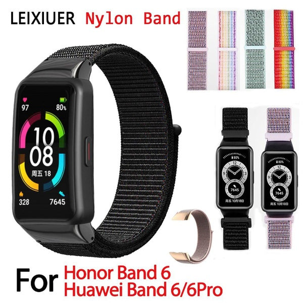 Bracelet de remplacement en nylon LEIXIUER pour Huawei Band 6 Strap 6 Pro smartwatch accessoires sport boucle bracelet de montre pour Honor Band 6