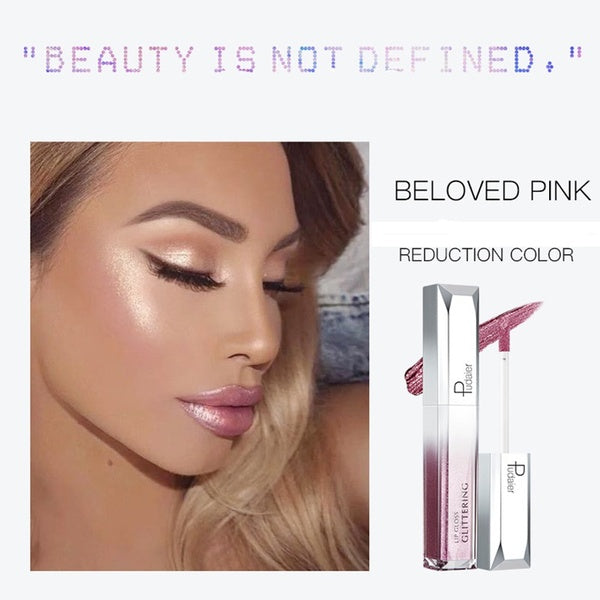Health & Beauty Pudaier Diamond Pearl Lip Gloss Good Texture Glaze Long-lasting Waterproof Lip Tint Shine Metallic Lipgloss Professional Makeup